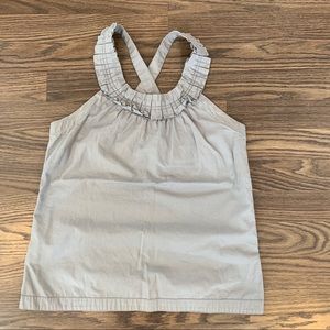 J Crew Gray Razor Back Top
